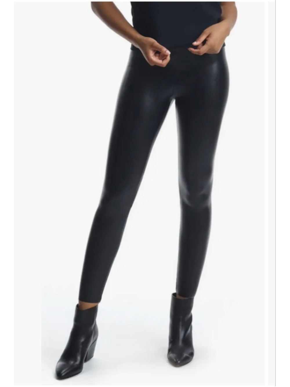 Commando Control Top Faux Leather Leggings black size Xlarge
